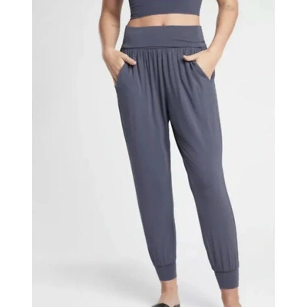 Athleta Women’s Medieval Studio Joggers Blue Size Small Violet Soft Lounge‎